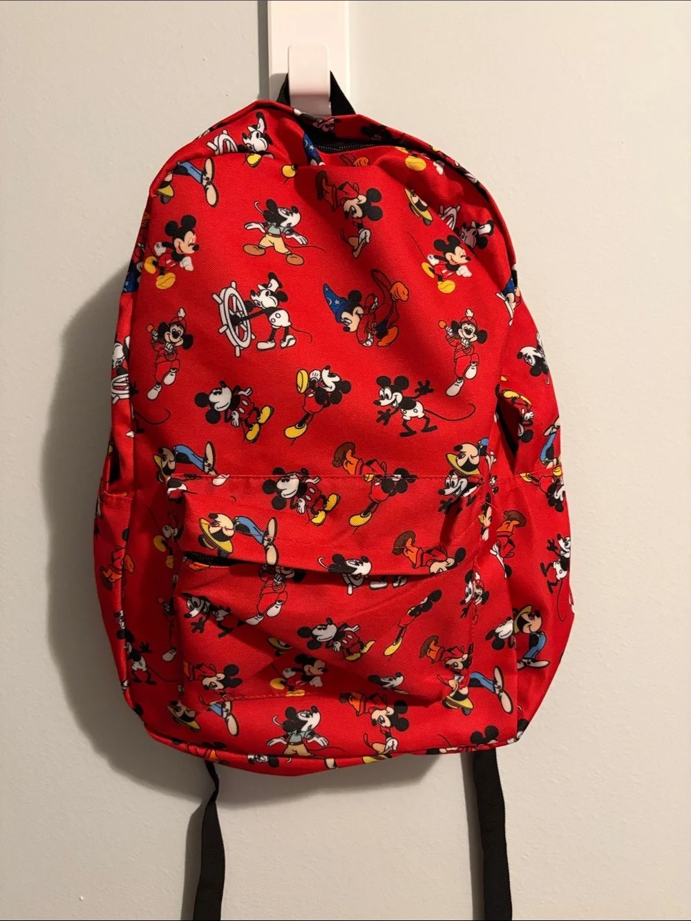 Disney Red Mickey Mouse Pattern Backpack